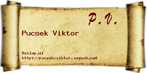 Pucsek Viktor névjegykártya